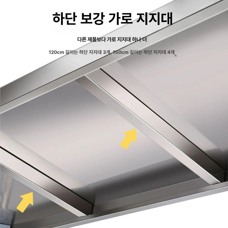 스텐 상부선반 작업대 스테인리스 선반 업소용 스테인레스 정리대 식당 조리대 - 상세 이미지 4