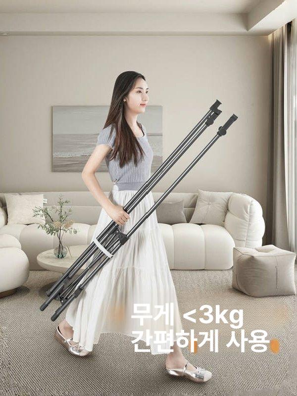 3초 접이식 빨래건조대 튼튼한 소형 철제 건조대 원룸 베란다 확장형 그레이 A - 상세 이미지 5