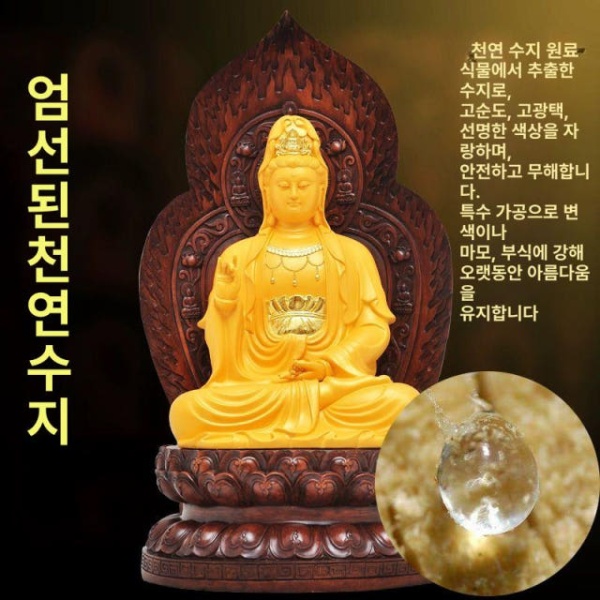 고품격 석가모니 불상 장식품 청동 좌불상 거실 중형 부처님 관음보살 약사불 소형 아미타불 샌드골드 - 상세 이미지 3