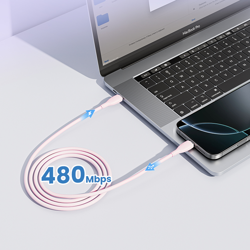 벤션 파스텔 100W PD C to C타입 고속충전케이블 TRW 핑크, 1개, 1m - 상세 이미지 4