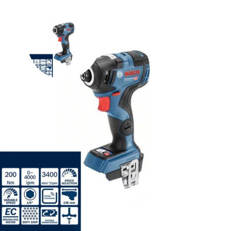 디앤씨공작소OEM 보쉬 충전 임팩드라이버 GDR18V200C 18V 베어툴 전동공구 무선드릴 임펙