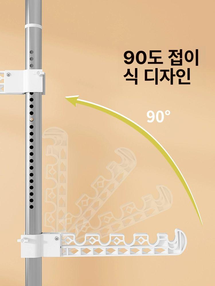 천장형 빨래건조대 스테인리스 천정형 봉 건조대 베란다 실내 의류 건조랙 스테인리스스틸 4날개 중간 - 상세 이미지 4