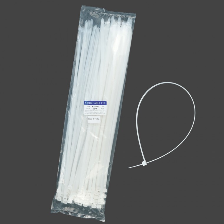 Kimspp 케이블타이 8x500mm약100개입 케이블밴드 타이밴드 전선 배선정리 다양한규격보유 - 상품 이미지