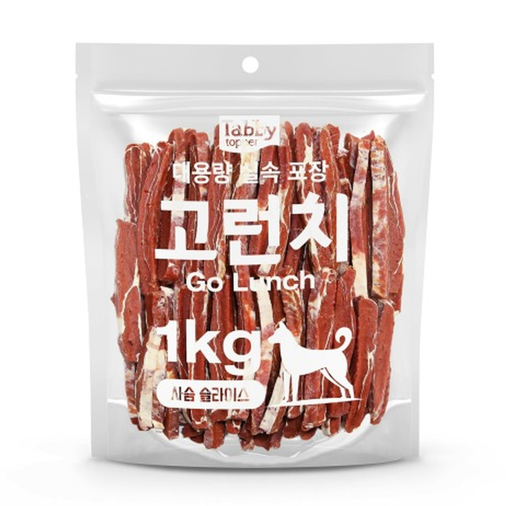 테비 애견간식 테비 고런치 대용량 실속포장 사슴 슬라이스 1kg - 상품 이미지