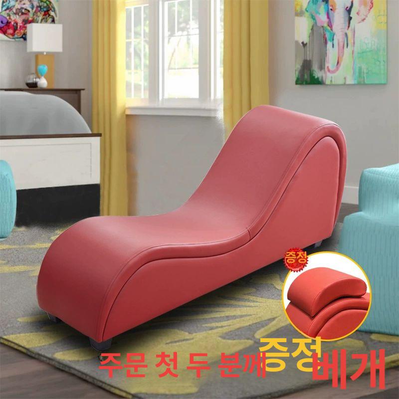 소파 S자형 모텔 의자 곡선 호텔 무인텔 베드 블랙 럭셔리 소파 구리 스터드 포함 - 상세 이미지 3