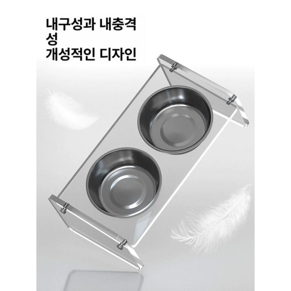 프리미엄 강아지 밥그릇 높이조절 개밥그릇 사료그릇 반려견 그릇 소형 소형 - 상세 이미지 4