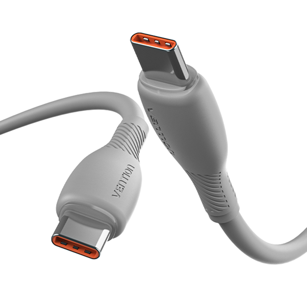 벤션 파스텔 100W PD C to C타입 고속충전케이블 TRW 그레이, 1개, 2m - 상품 이미지