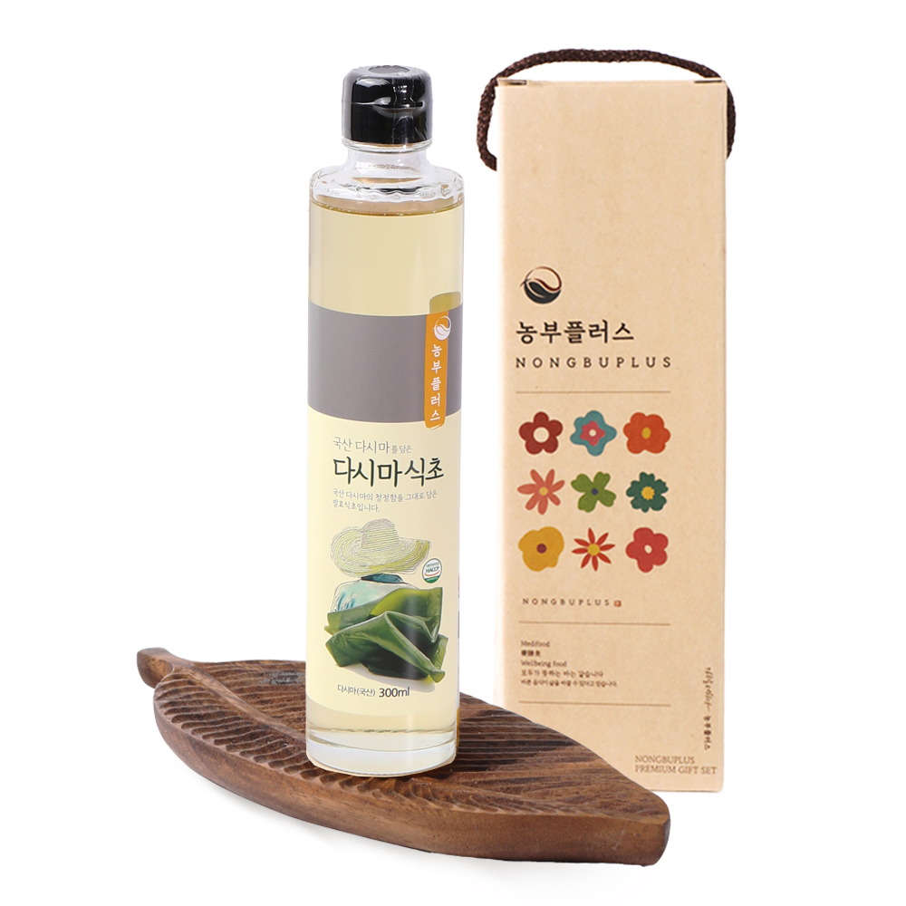 농부플러스 자연발효 다시마식초 300ml 1병 선물세트 - 상품 이미지