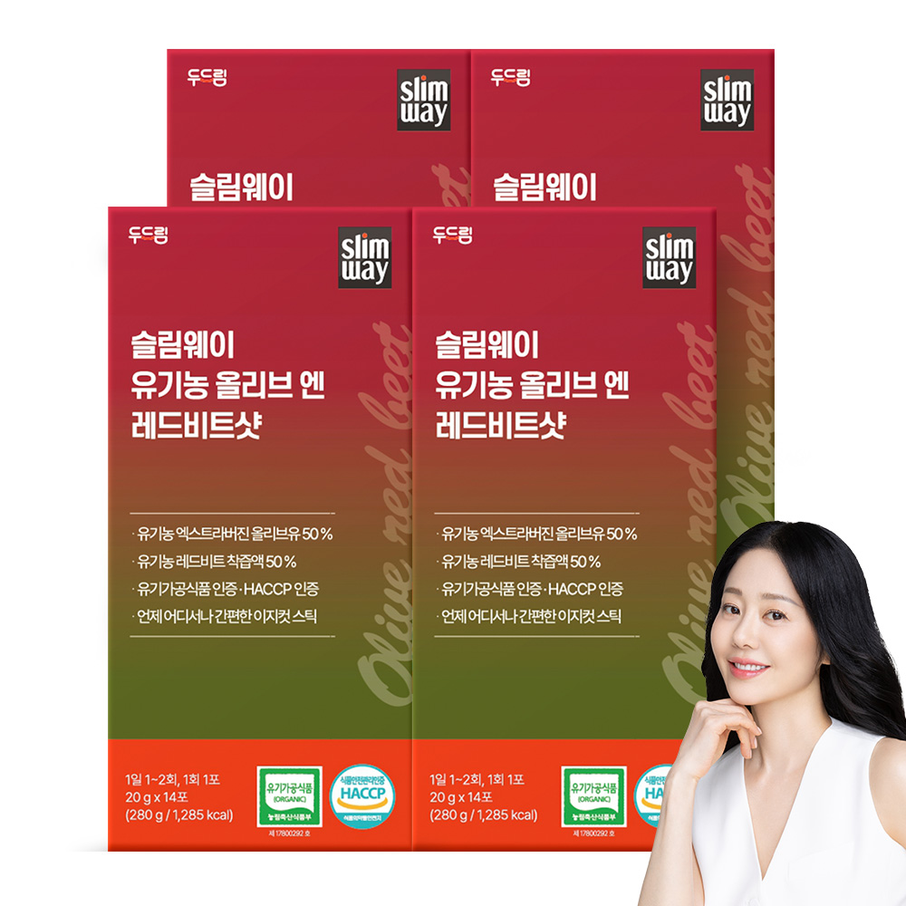 [두드림] 슬림웨이 유기농 올리브 엔 레드비트 샷 14포, 4개 - 상품 이미지