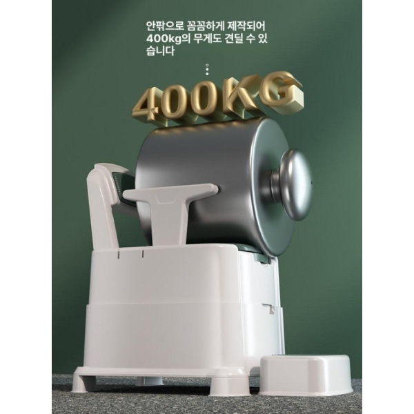 프리미엄 대형 요강 간이 변기 노인용 이동식 캠핑용 차박 접이식 부드러운쿠션 + 센서야간등 B 하드쿠션 포춘브라운 앉기용 - 상세 이미지 5