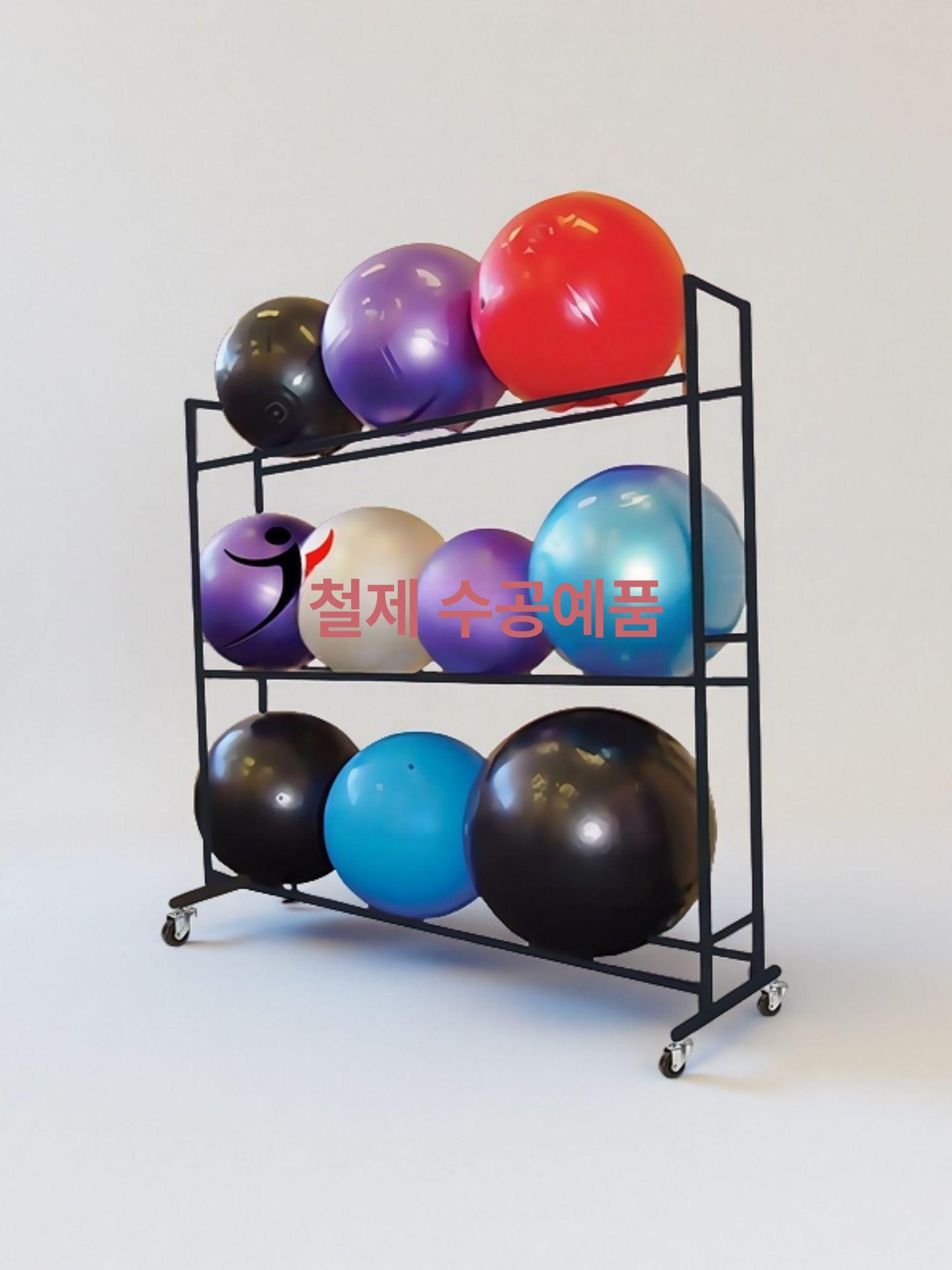 요가볼 보관대 밸런스볼 홈트 선반 매트 마사지볼 요가 짐볼 운동기구 정리대 - 상세 이미지 4