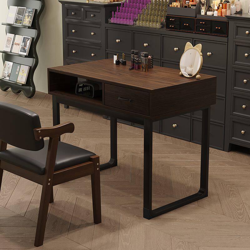 네일시술테이블 데스크 책상 네일아트시술대 1인 블랙월넛 120cmx40cmx78cm - 상세 이미지 2