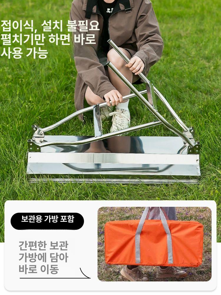 야외용 바베큐그릴 대형 숯불구이 캠핑용 스테인리스 화로대 - 상세 이미지 5