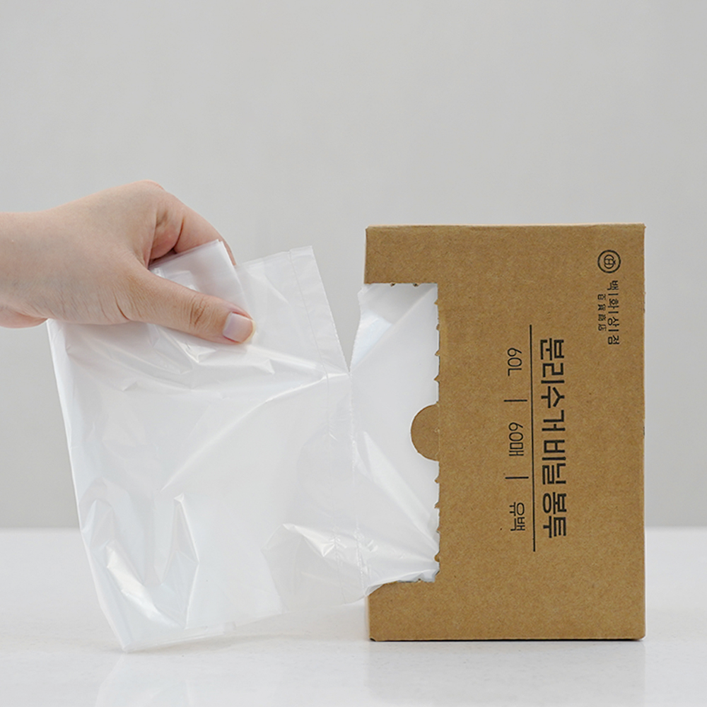 백화상점 재활용 쓰레기 분리수거 비닐 봉투 60L 60매 - 상품 이미지
