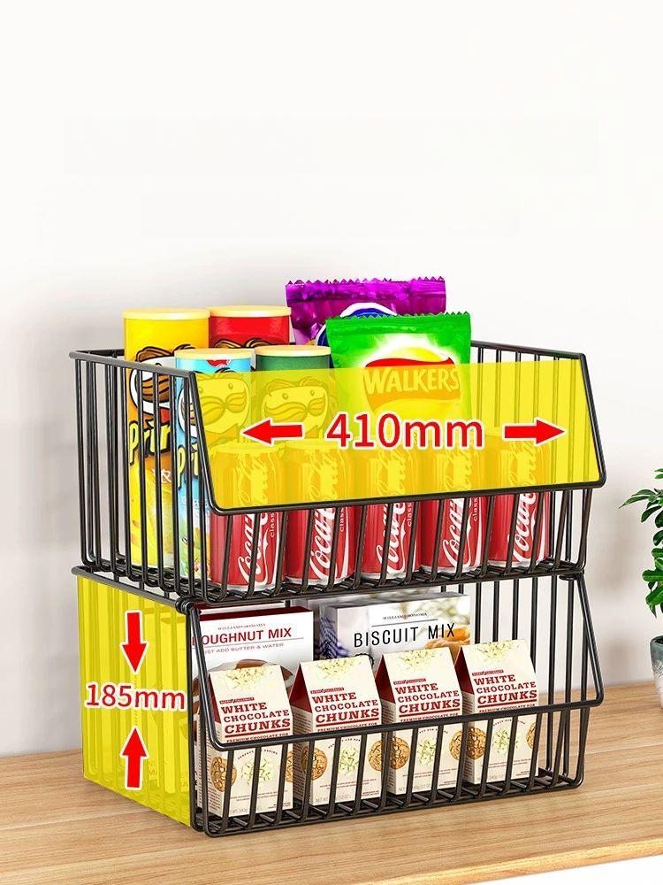 바구니 바스켓 컨테이너 정리 진열 이동식 과일 야채 주방 적층 - 상세 이미지 2