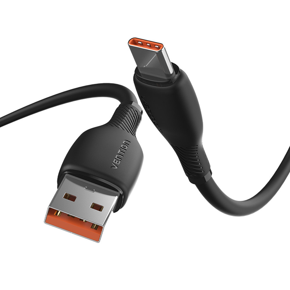 벤션 파스텔 100W C타입 USB A 고속충전케이블 CWB 블랙, 1개, 1m - 상품 이미지