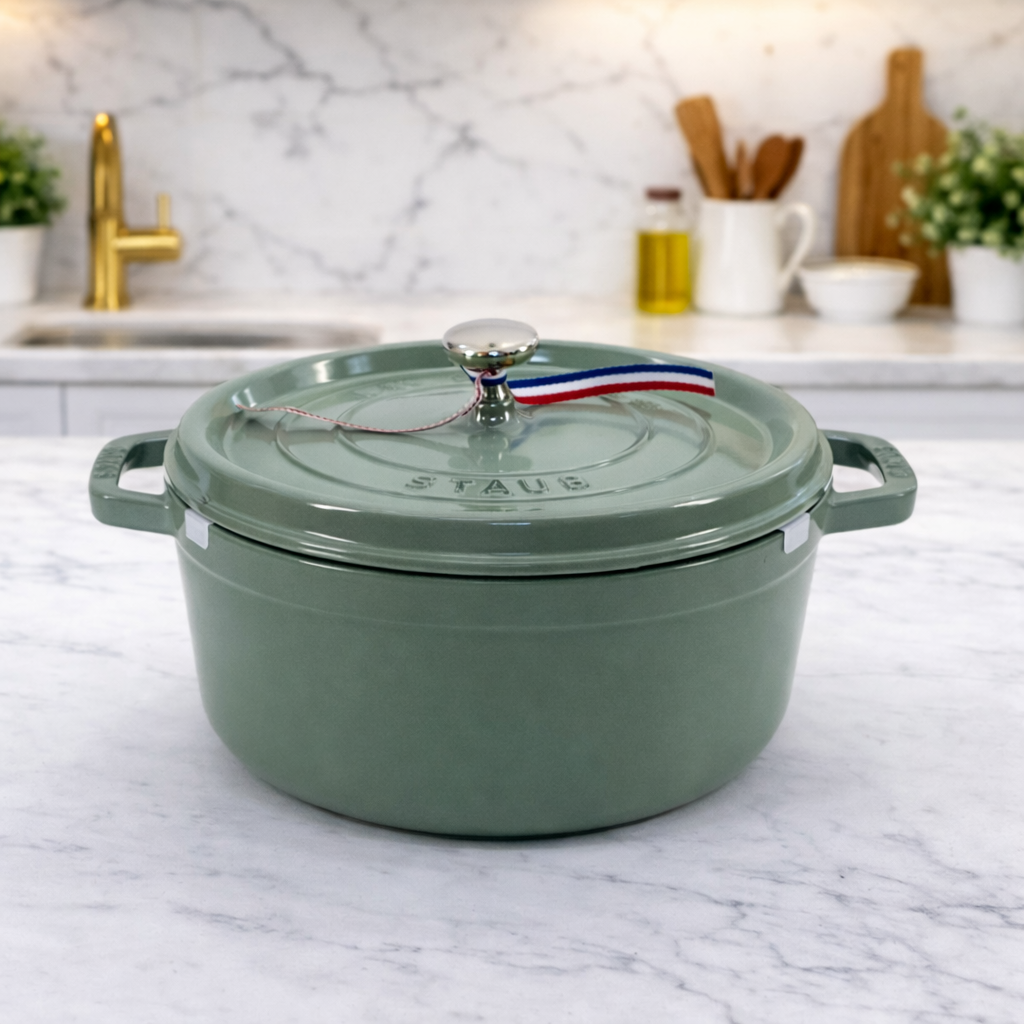 스타우브 STAUB 원형 꼬꼬떼 24cm 유칼립투스 110924121-B 프랑스 B품 - 상품 이미지