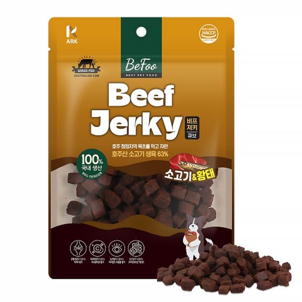 베푸 애견간식 베푸 비프져키 큐브 황태 120g - 상품 이미지