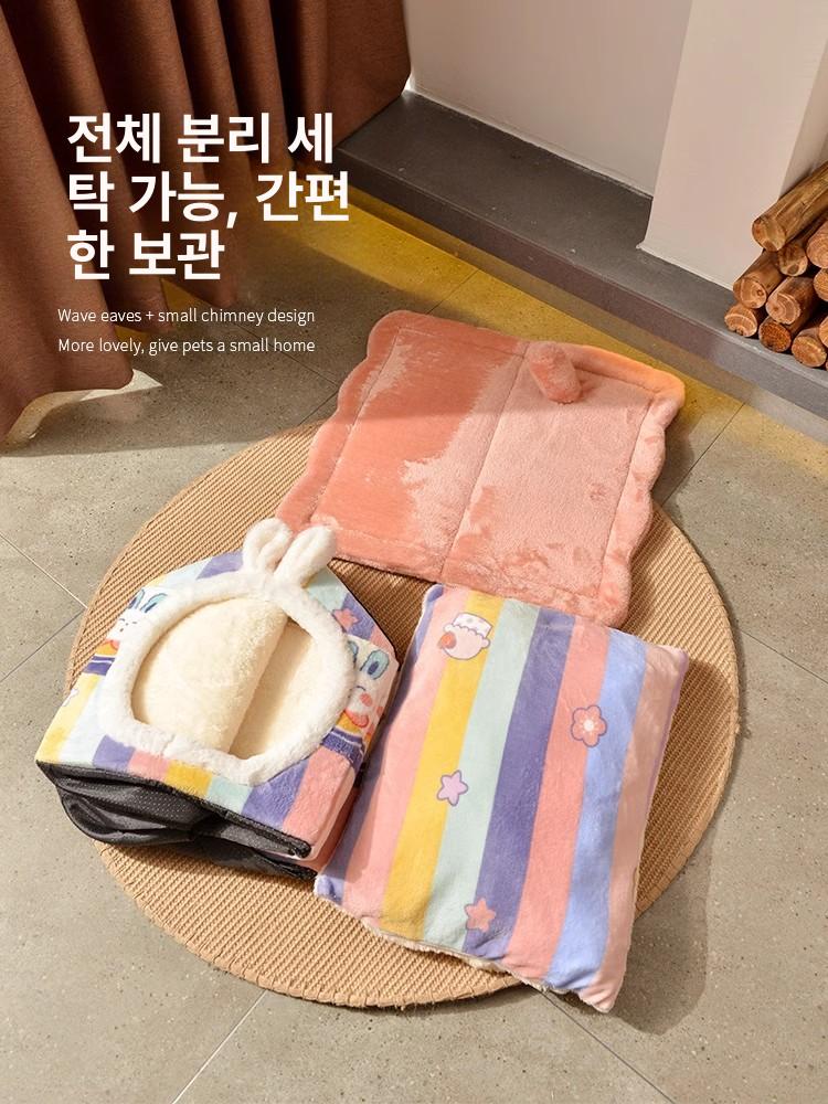 고양이겨울집 매트 난로 강아지집 보온 난방 하우스 방수 야외 반려 동물 하우스 - 상세 이미지 3