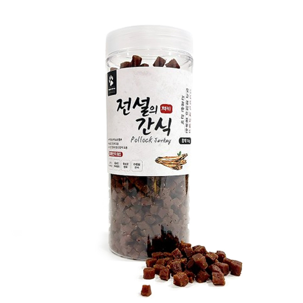 HNF 애견간식 전설의간식 국내산 통간식 소프트져키 황태 1kg - 상품 이미지