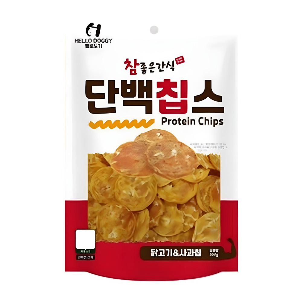펫더맨 강아지 참좋은간식 단백칩스 닭 사과 칩 100g - 상품 이미지