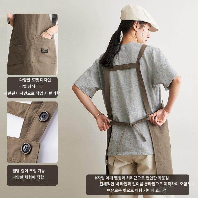 앞치마 작업복 카페 앞치마 어린이집 미용 플로리스트 베이커리 조끼 - 상세 이미지 3