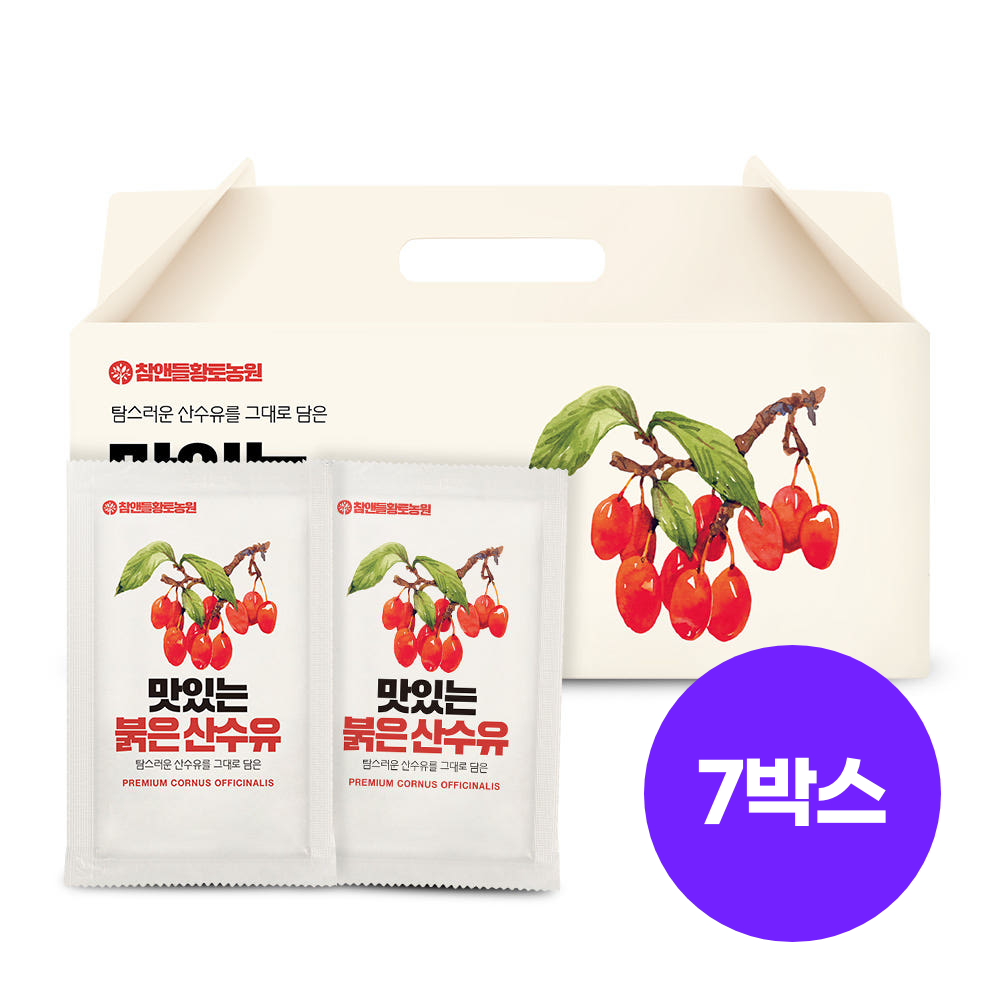참앤들황토농원 맛있는 산수유 80ml 30포, 7개 - 상품 이미지