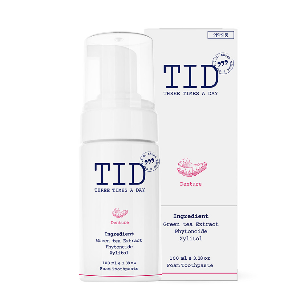 티드클린 틀니착용자 거품치약 의치 덴처 세정제 세척세정제 틀니치약 100ml, 2개 - 상세 이미지 2