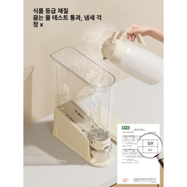 프리미엄 식약청 검사필 쌀 보관용기 5kg 크림화이트 원터치 집들이 선물 계량 크림화이트 5kg - 상세 이미지 4