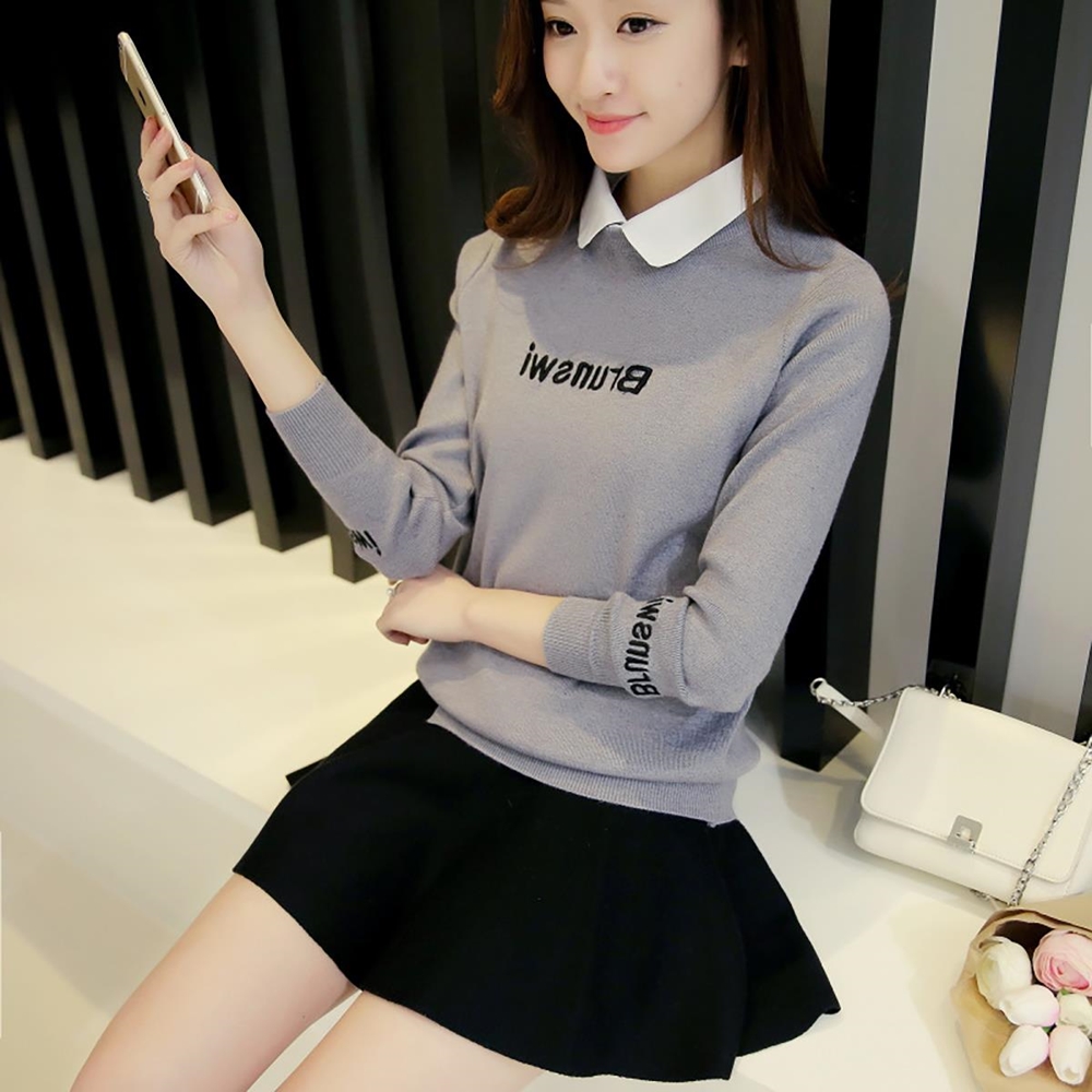 셔츠 넥 카라 레이어드 페이크 케이프 - 상세 이미지 3