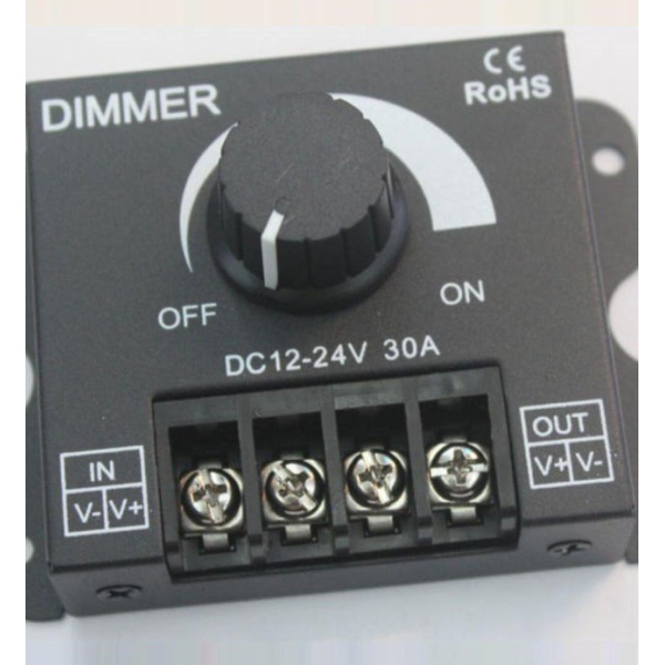 고효율 LED 디밍 컨트롤러 인라인 스위치 조광기 켜기 끄기 12V 30A 12V - DC 헤드 조절기 2A - 상품 이미지
