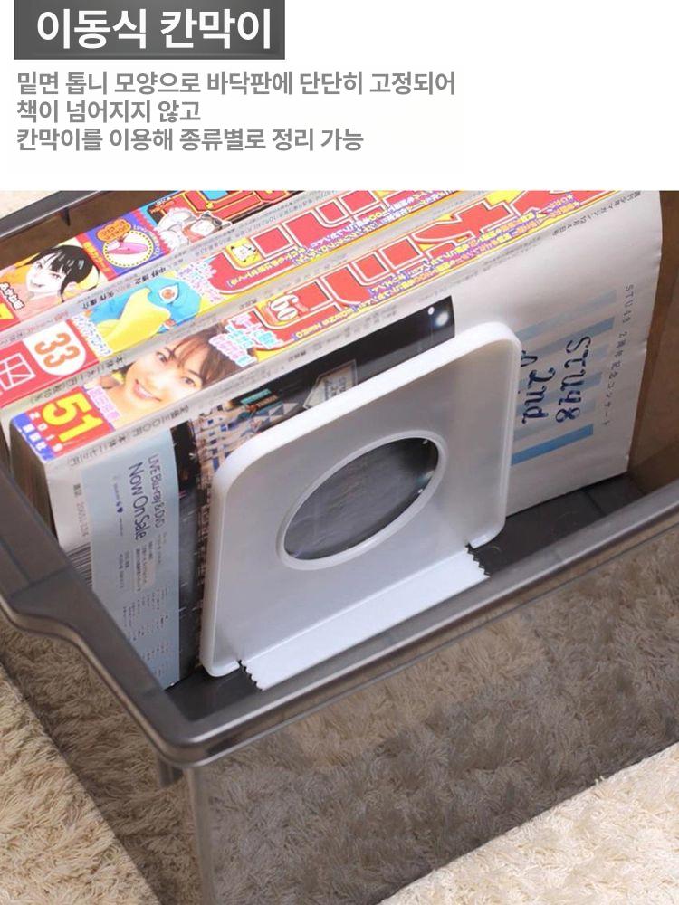동인지 수납함 보관 투명뚜껑 잡지 지퍼 다크스모크 알약 B5 투명 블랙 투명뚜껑 - 상세 이미지 3