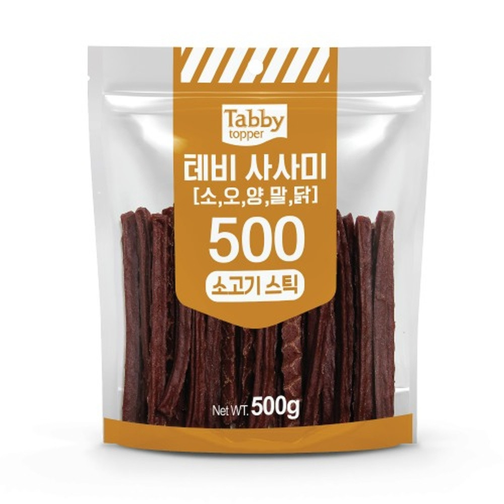 테비 애견간식 테비 사사미 소고기스틱 500g - 상품 이미지