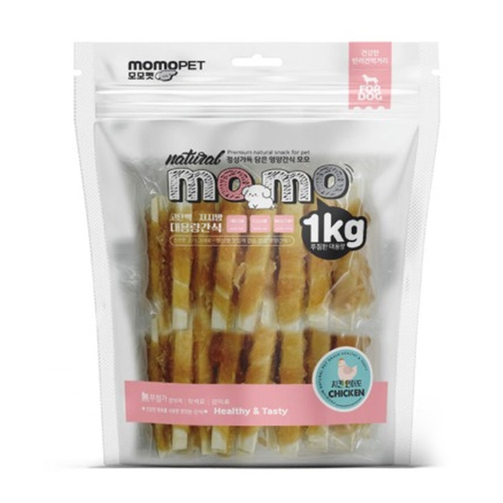 모모 애견간식 모모 사사미 치킨 연어포 1kg - 상품 이미지