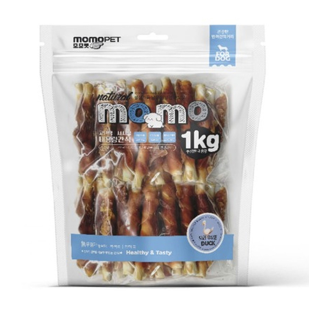 모모 강아지껌 사사미 오리 우유껌 1kg - 상품 이미지