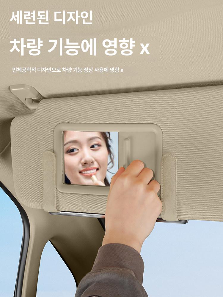 차량용 휴지걸이 가죽 티슈 케이스 자동차 선반형 걸이 휴지케이스 홀더 소품 걸이식 베이지 행잉 - 상세 이미지 3
