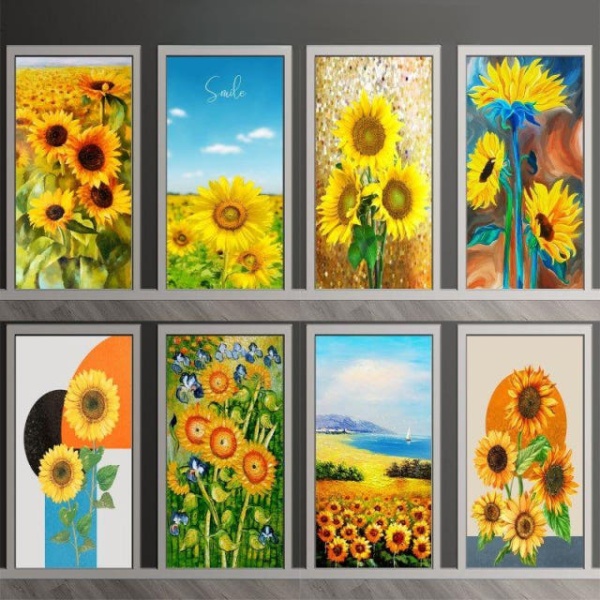 프리미엄 해바라기 캔버스 액자 유화 그림그리기 쉬운 세로형 CY-b11 35x85cm CY-b11 35x85cm - 상품 이미지
