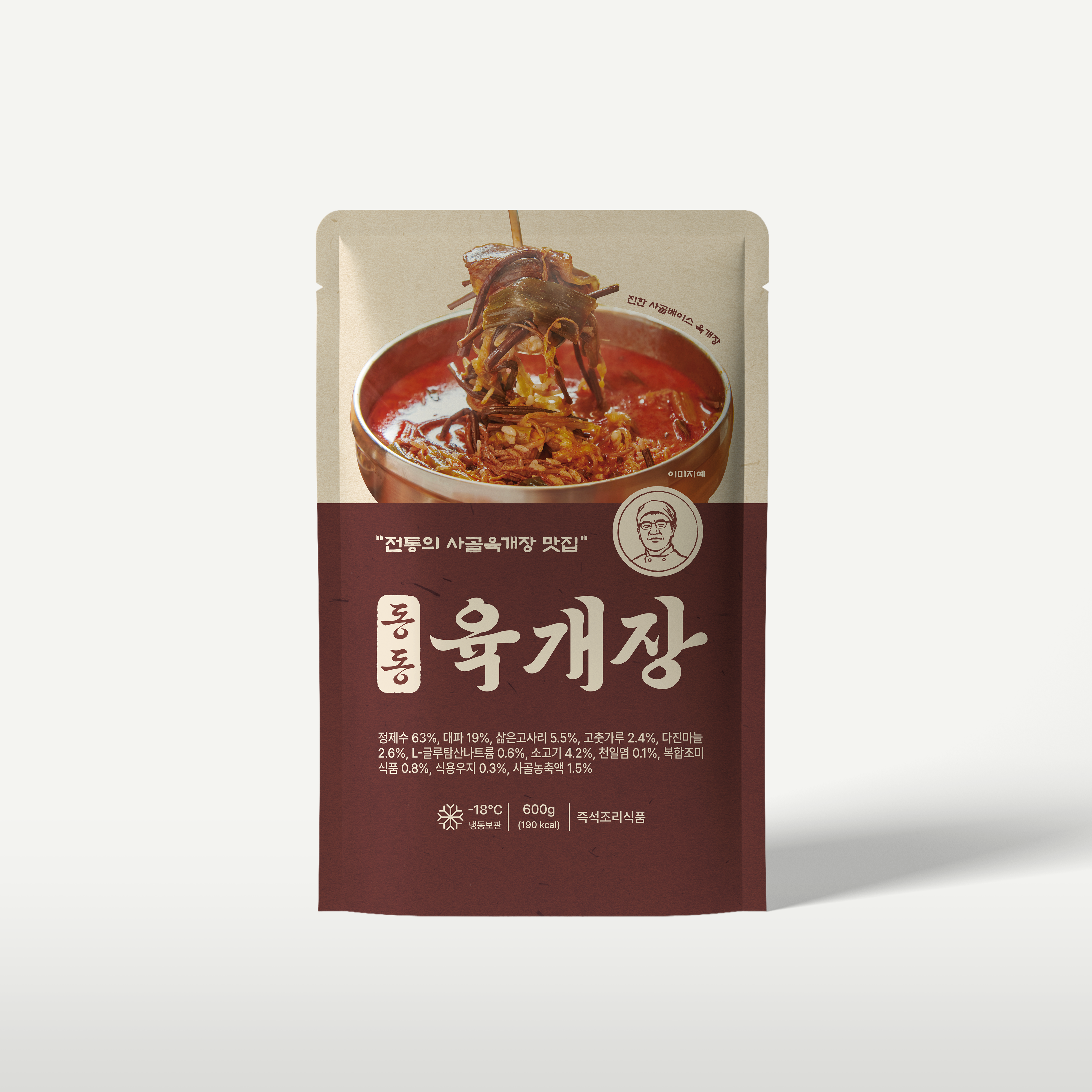 동동국수 장터 대파 소고기 육개장 5팩+1팩 600g 이미지 3