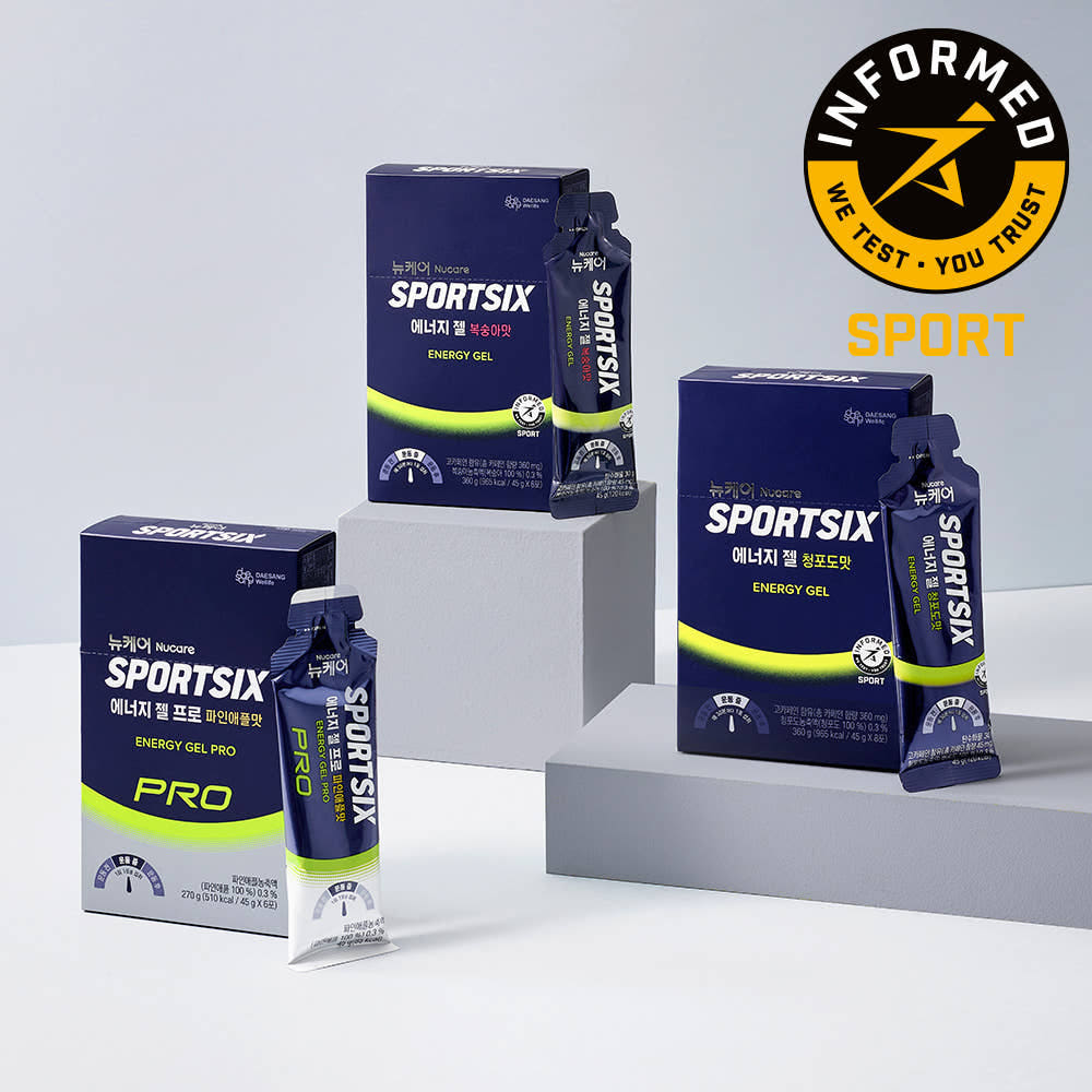 스포식스 러닝 마라톤 에너지젤 버라이어티팩 (청포도+복숭아+파인애플) 총 22포 제품 이미지