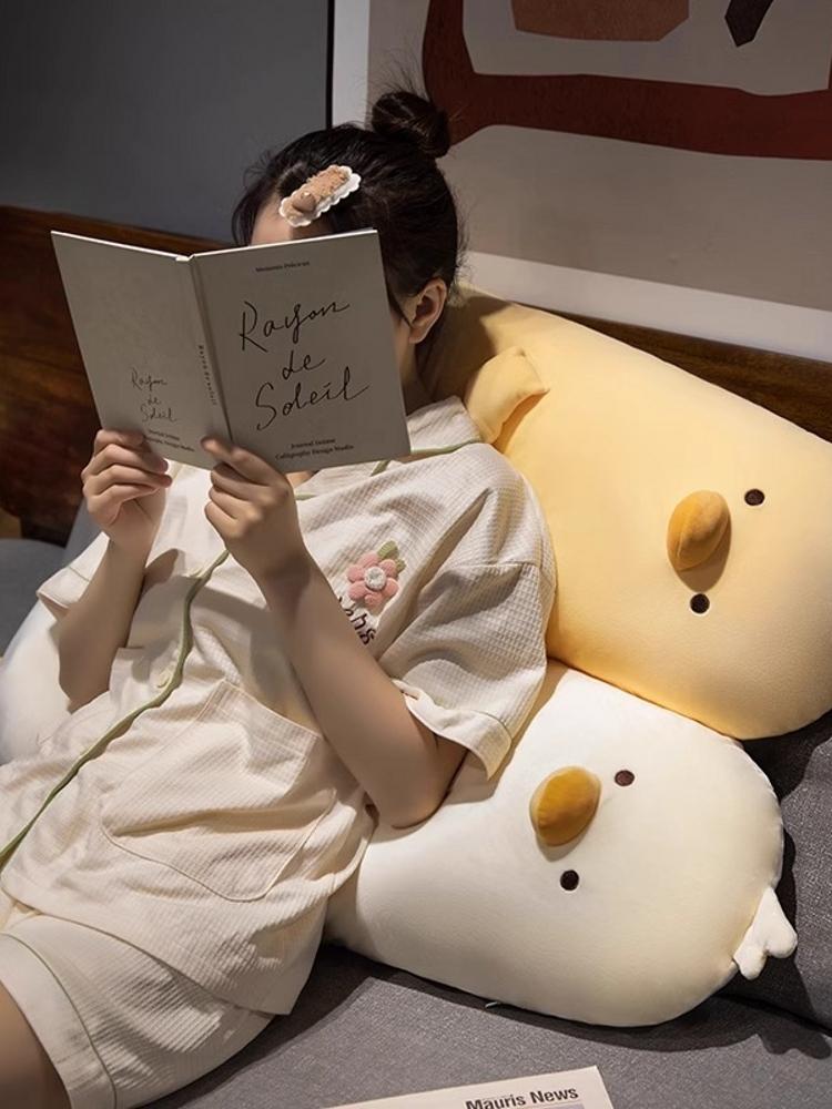 귀여운 병아리 바디필로우 롱필로우 동물 인형 안고자는 크림옐로우치킨 [분리형] 120cm - 상세 이미지 3