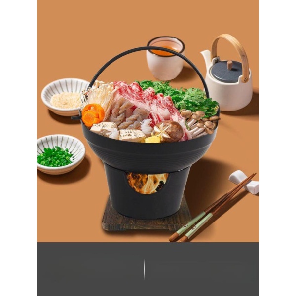 프리미엄 샤브샤브 캠핑용 냄비 오뎅탕 전골 대형 스토브 꼬치 조리기 스테인레스 나무판 소형 스토브 - 상품 이미지