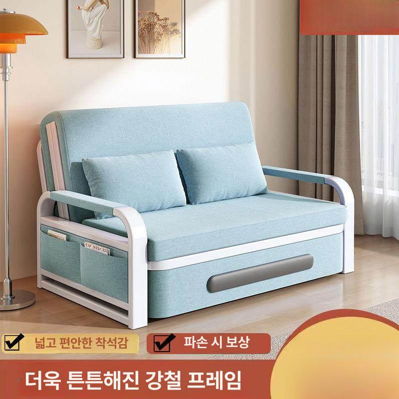 간이 소파베드 소파침대 매트리스 5cm 일반형 라 연회색+화이트 1.28M-7cm 스펀지 - 상세 이미지 4