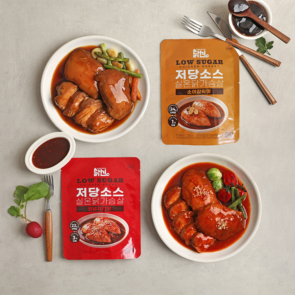 다신샵 저당 소스 촉촉 실온닭가슴살 2종 16팩 / 닭신 국내산 고단백 이미지 6