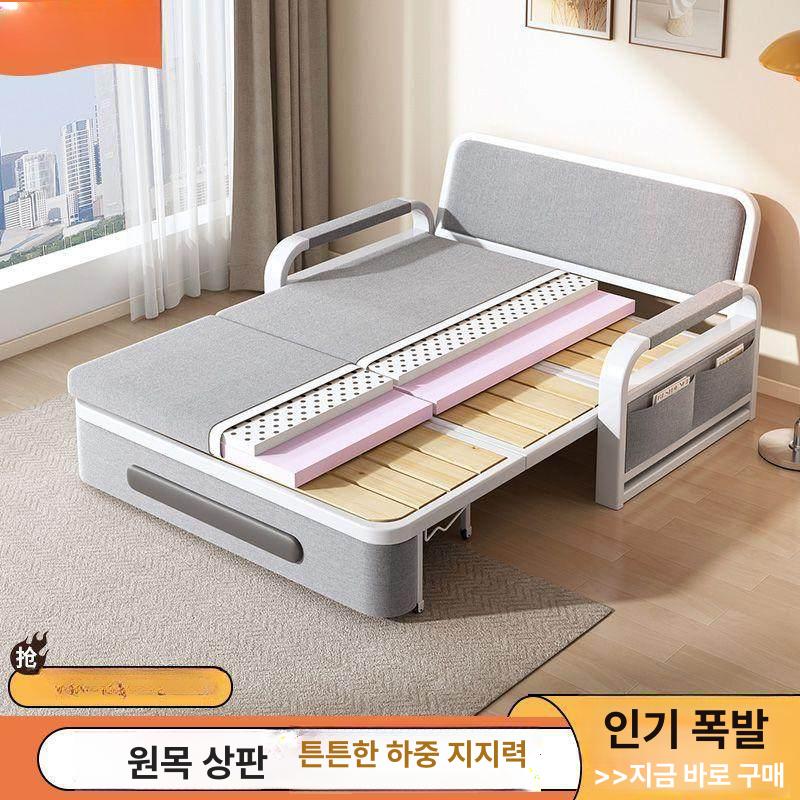 간이 소파베드 소파침대 매트리스 5cm 일반형 라 연회색+화이트 1.28M-7cm 스펀지 - 상세 이미지 3