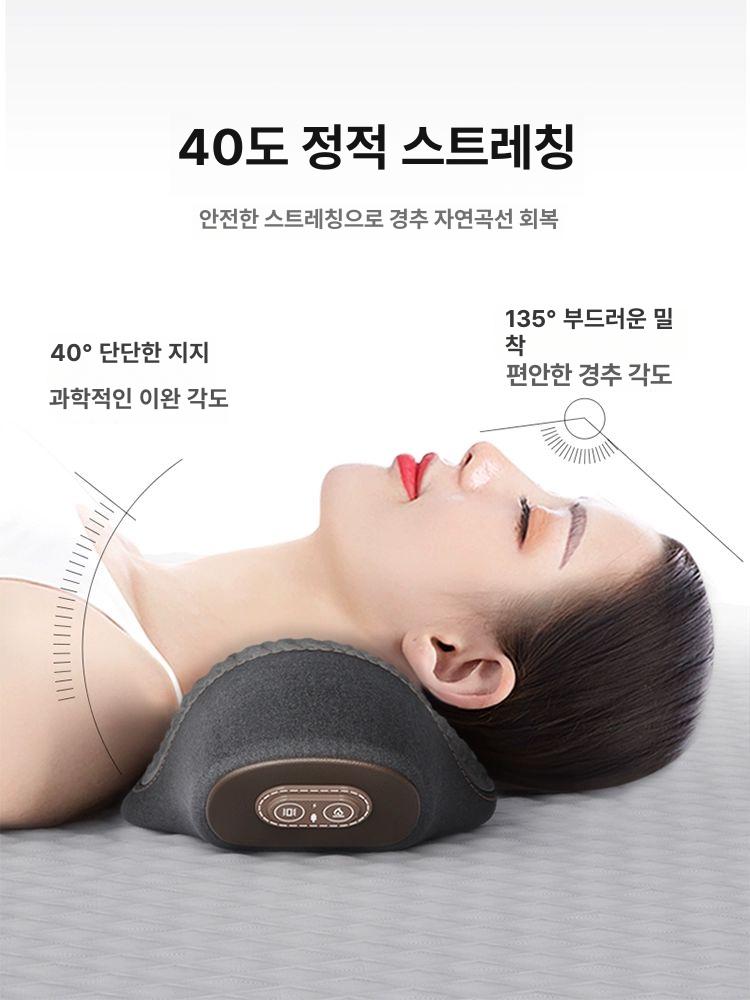 쿠션 베게 목통증 거북목 선물 해소 원통형 푹신한 일자목 기본형-클래식 그레이 - 상세 이미지 2