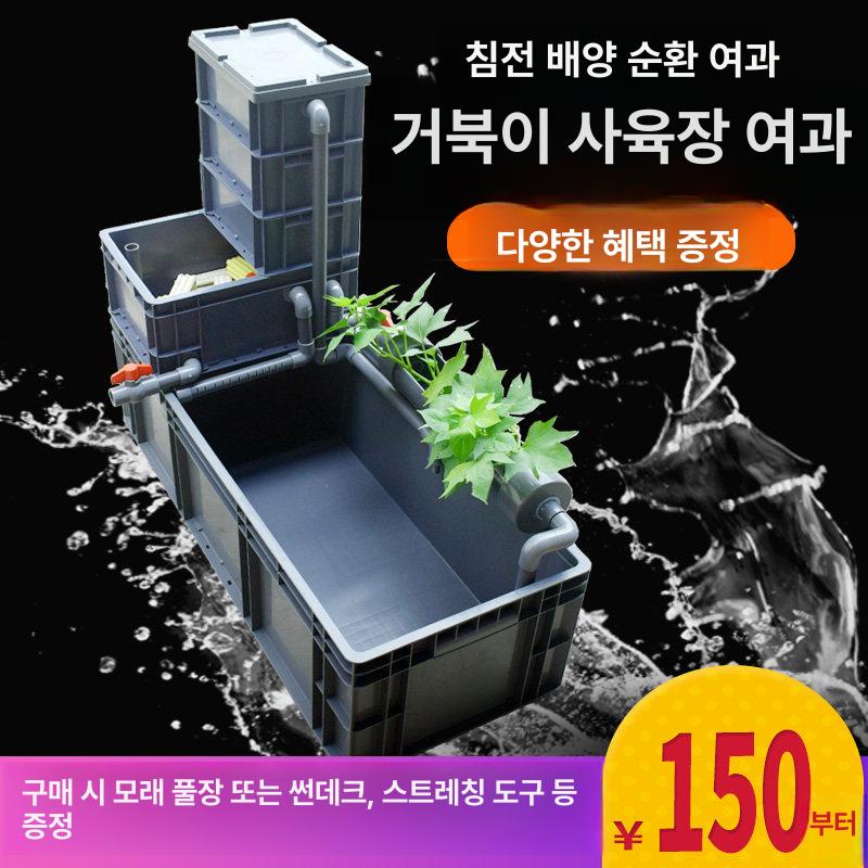 대형 플라스틱 수조 베란다 실내 거북이 측면 침전 60x40x23 상자만 카본 무홀 - 상세 이미지 2