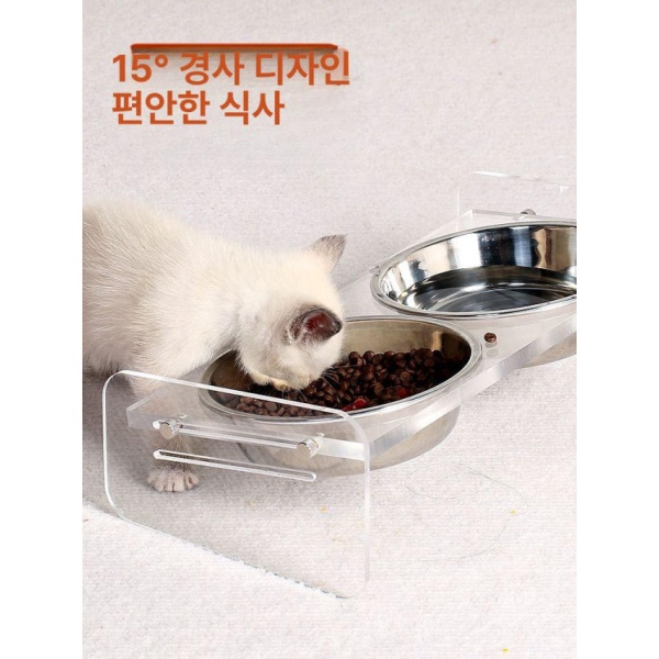 프리미엄 강아지 밥그릇 높이조절 개밥그릇 사료그릇 반려견 그릇 소형 소형 - 상세 이미지 2