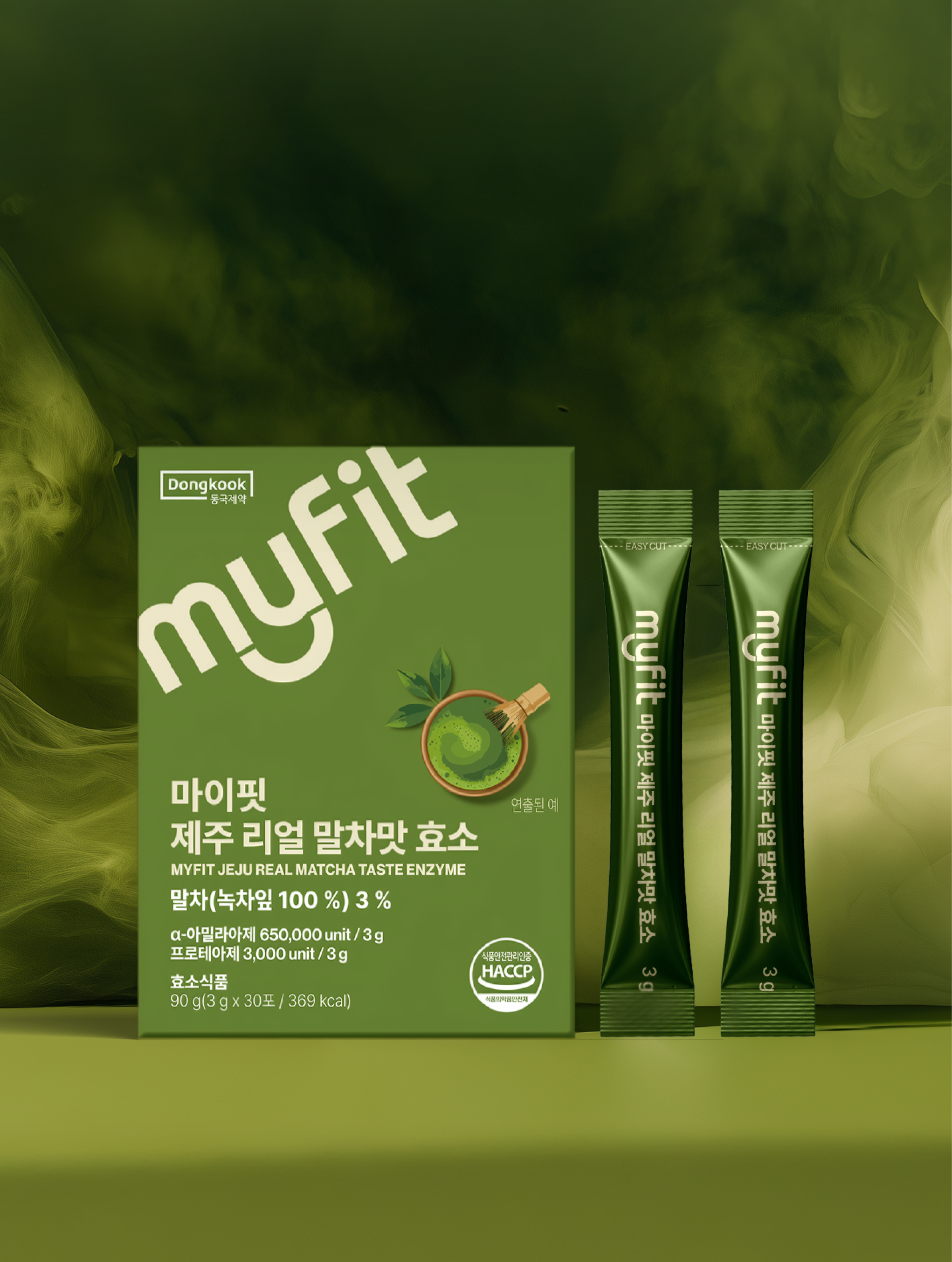 [4개월] 동국제약 마이핏 유기농 제주리얼 말차라떼맛 효소 스틱 고역가 곡물발효효소 30포, 4개 - 상세 이미지 4