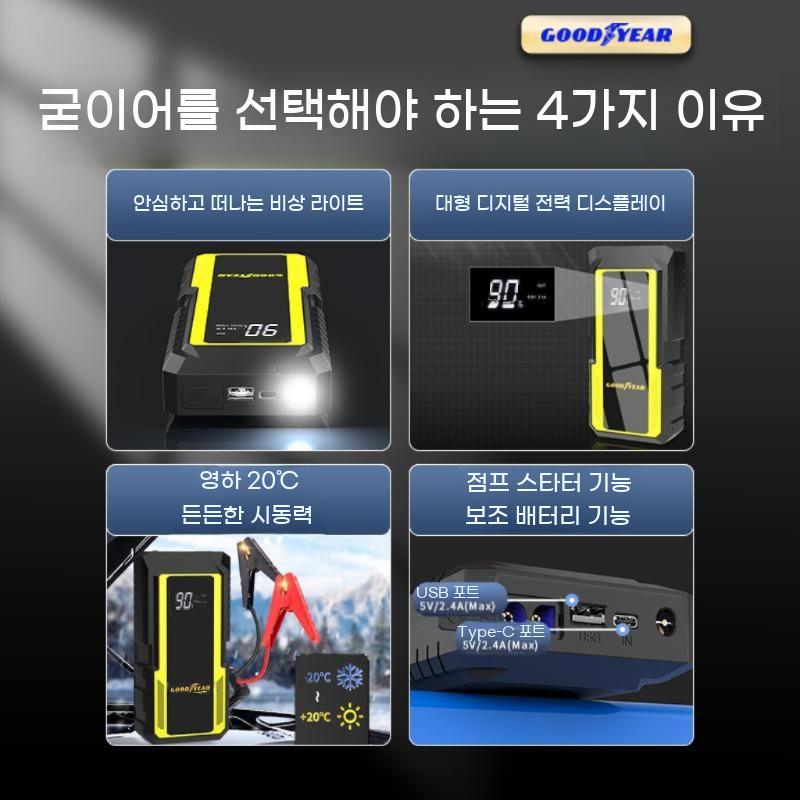 점프스타터 스타트 차량용 자동차 배터리 휴대용 점퍼스타터 점프 스타터 - 상세 이미지 5
