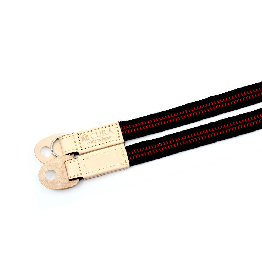 사나다 스트랩 120cm (블랙/레드) 카메라 넥스트랩 줄 끈 - 상품 이미지
